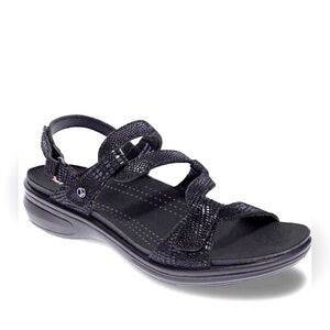 New Women Revere Emerald 3 Strap Leather Sandals - Classics